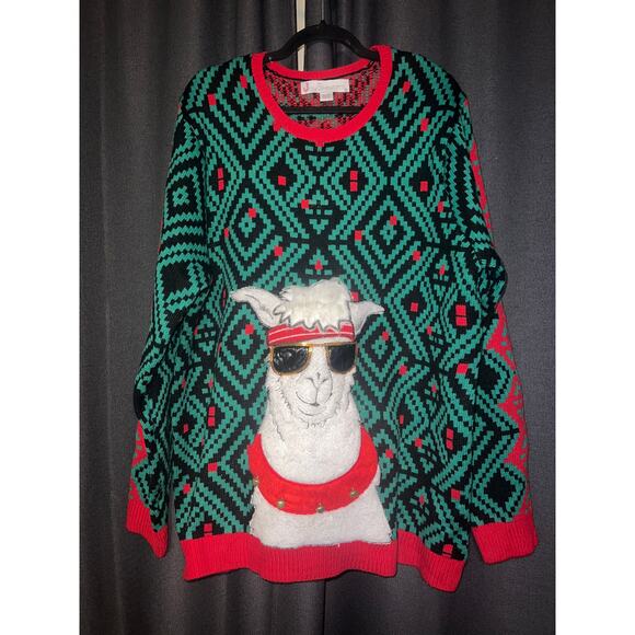 Ugly Christmas Sweater Xmas Size XXL Llama - Picture 1 of 3